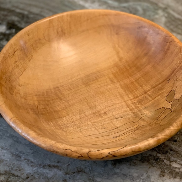 Beautiful Spalted Maple Carved Bowl. New! - Picture 13 of 14